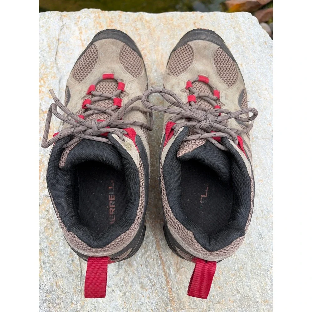 Merrell Yakota 2 Mens Hiking Shoes Brown Red Low Top Trail Sneakers J500045 8